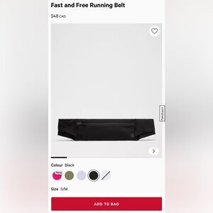 Lululemon fast and free running belt